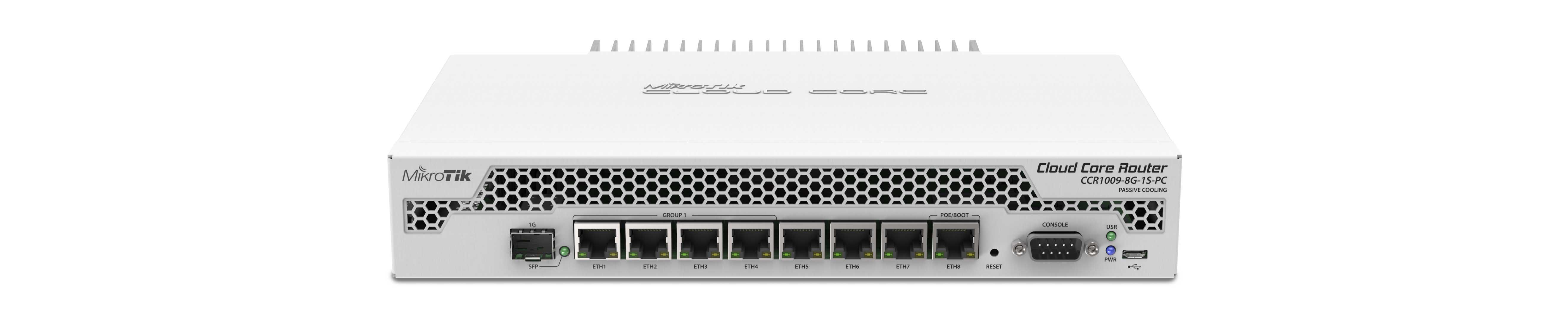 MikroTik CCR1009-8G-1S-PC 8Port Gigabit Ethernet 1 Port 1.25G SFP Firewall Router