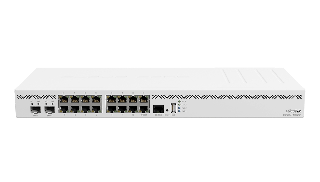 MikroTik CCR2004-16G-2S+ 16 Port 2 SFP+ Firewall Router