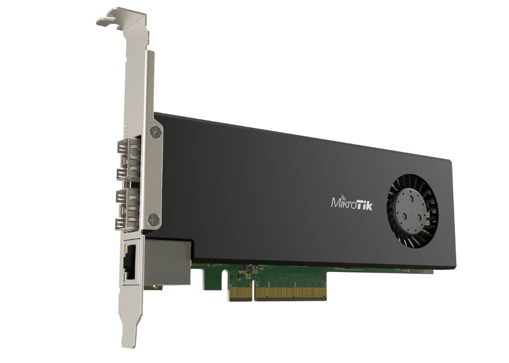 Mikrotik CCR2004-1G-2XS-PCIe 25G PCIe Router - 2x25G SFP28 Port, RouterOS v7, 4 Çekirdekli ARM CPU