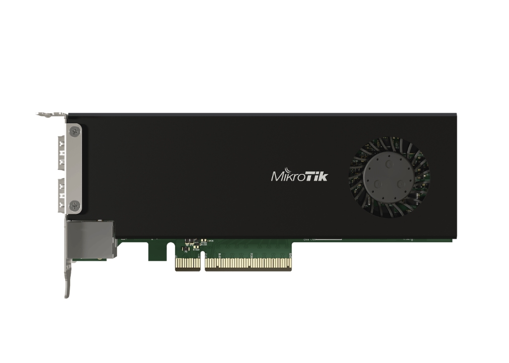 Mikrotik CCR2004-1G-2XS-PCIe 25G PCIe Router - 2x25G SFP28 Port, RouterOS v7, 4 Çekirdekli ARM CPU