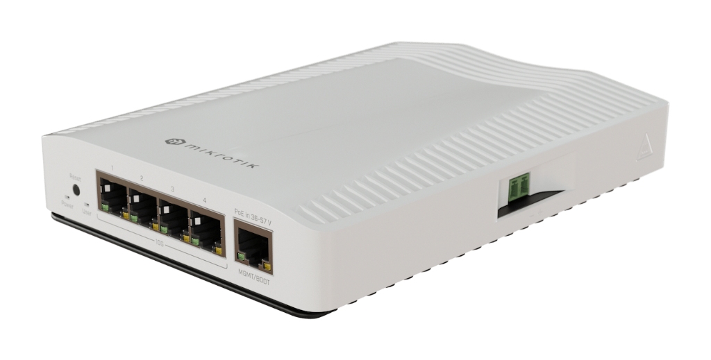 Mikrotik CRS304-4XG-IN 4 Port 10GBASE-T RJ45 Fanless DIN-Rail Switch