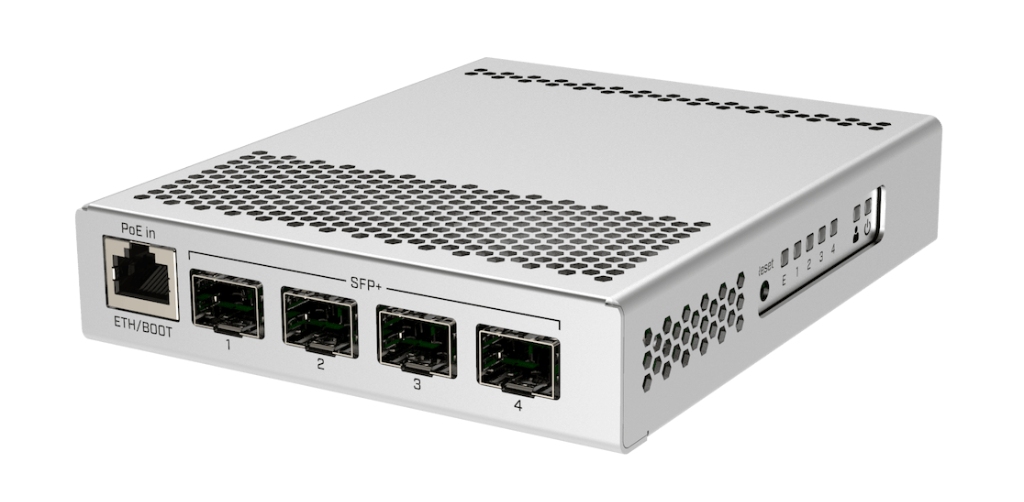 Mikrotik CRS305-1G-4S+IN 10G Switch, 4× SFP+ Port, Fanless Metal Kasa