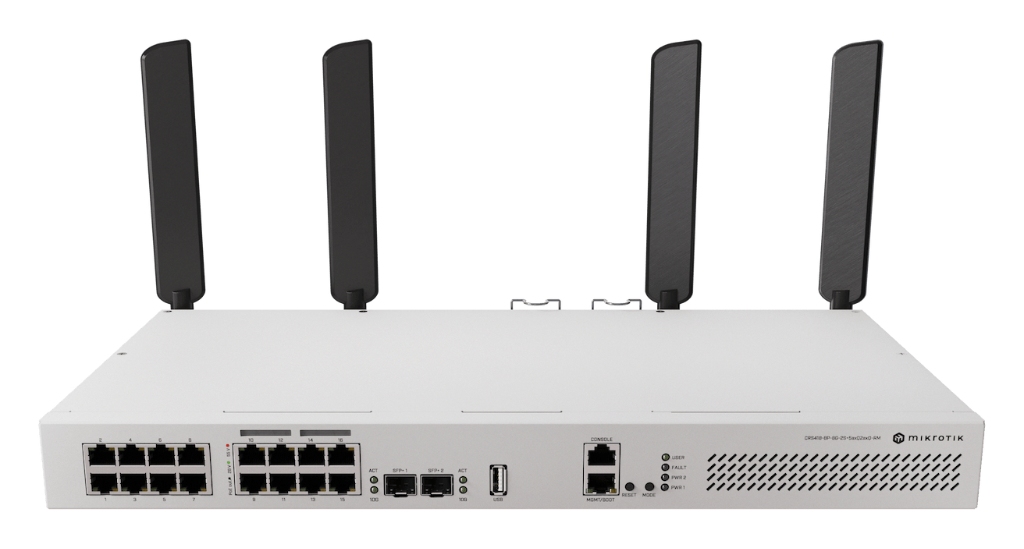 Mikrotik CRS418-8P-8G-2S+5axQ2axQ-RM Switch - Wi-Fi 6, 16× GbE, 8× PoE-out, 2× 10G SFP+