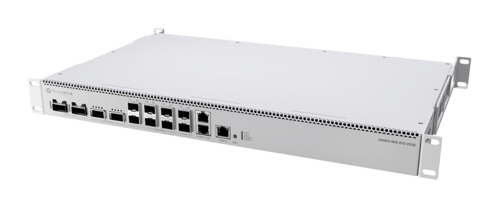 Mikrotik CRS812-8DS-2DQ-2DDQ-RM | 400G Leaf Spine Switch, 2×400G QSFP-DD, 8×50G SFP56