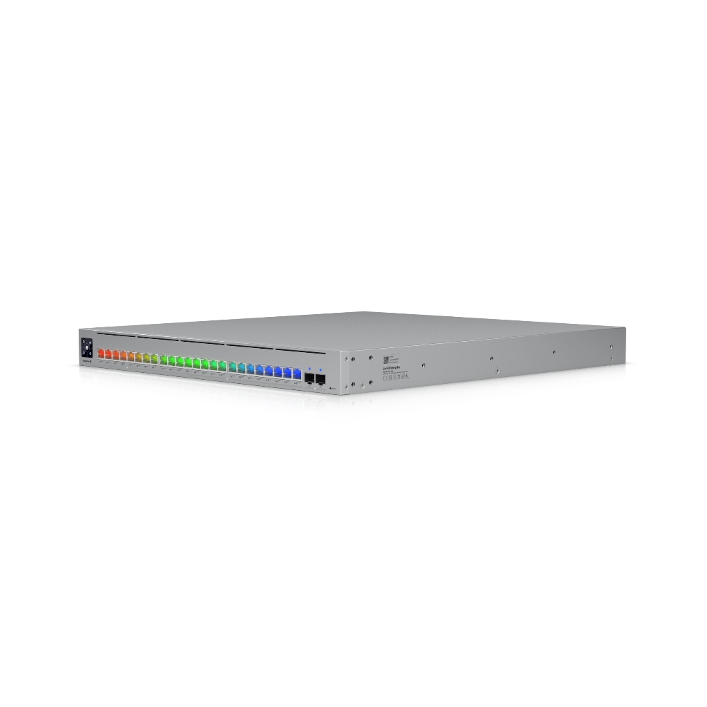 UBNT UniFi Enterprise Campus 24 PoE (ECS-24-PoE 1050W) - 24 Port PoE+++ Destekli, 25G Uplink'li Layer 3 Kurumsal Kampüs Switch