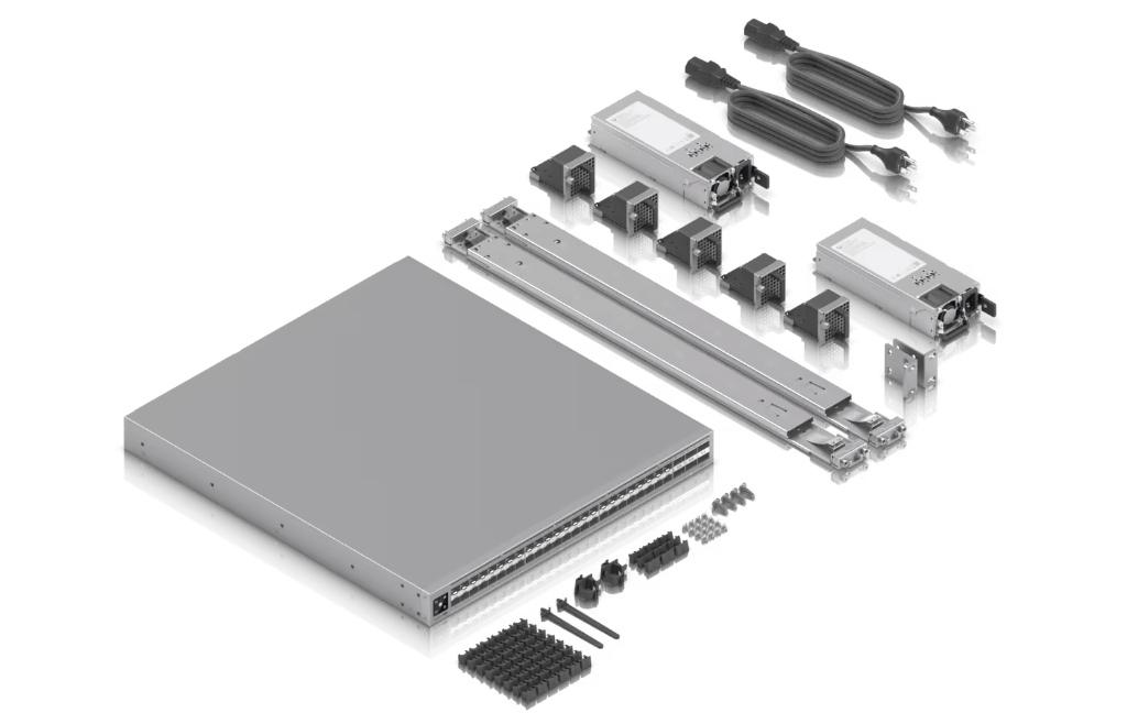 UBNT UniFi Enterprise Campus Aggregation Switch (ECS-Aggregation) – 48 Port 25G SFP28, 6 Port 100G QSFP28 ve MC-LAG Destekli 1.8 Tbps Layer 3 Aggregation Switch — görsel 4