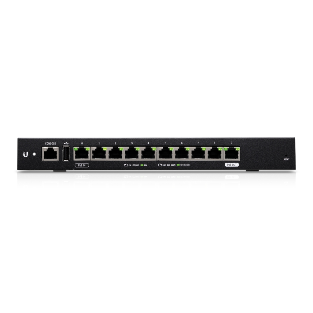 UBNT EdgeRouter 10 (ER-10) - 10 Gigabit RJ45 Port, PoE Giriş ve PoE Passthrough Destekli Profesyonel Router