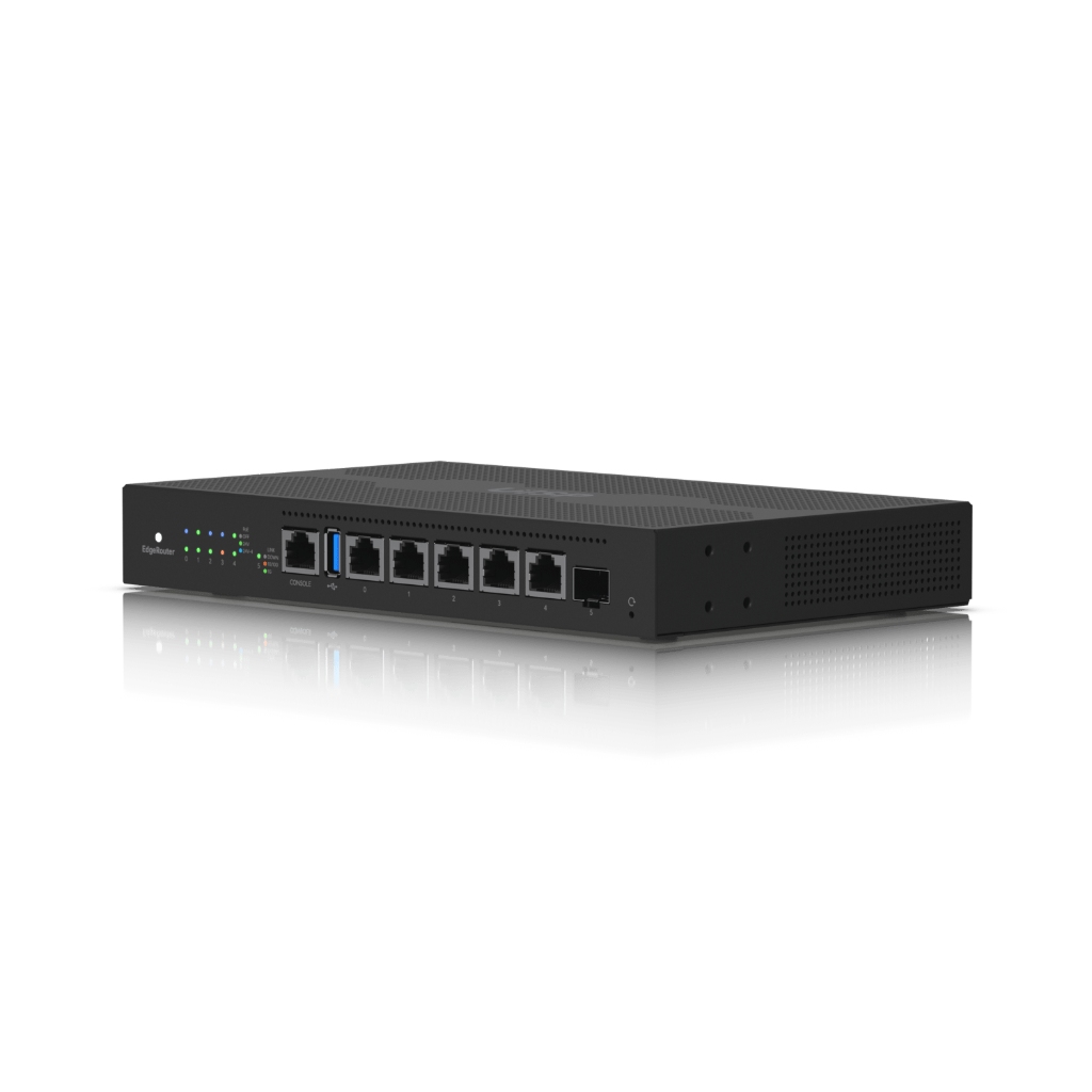 UBNT EdgeRouter 6 PoE (ER-6P) - 5 Port Gigabit RJ45, SFP Port ve 24V Pasif PoE Destekli Fansız Router — görsel 3