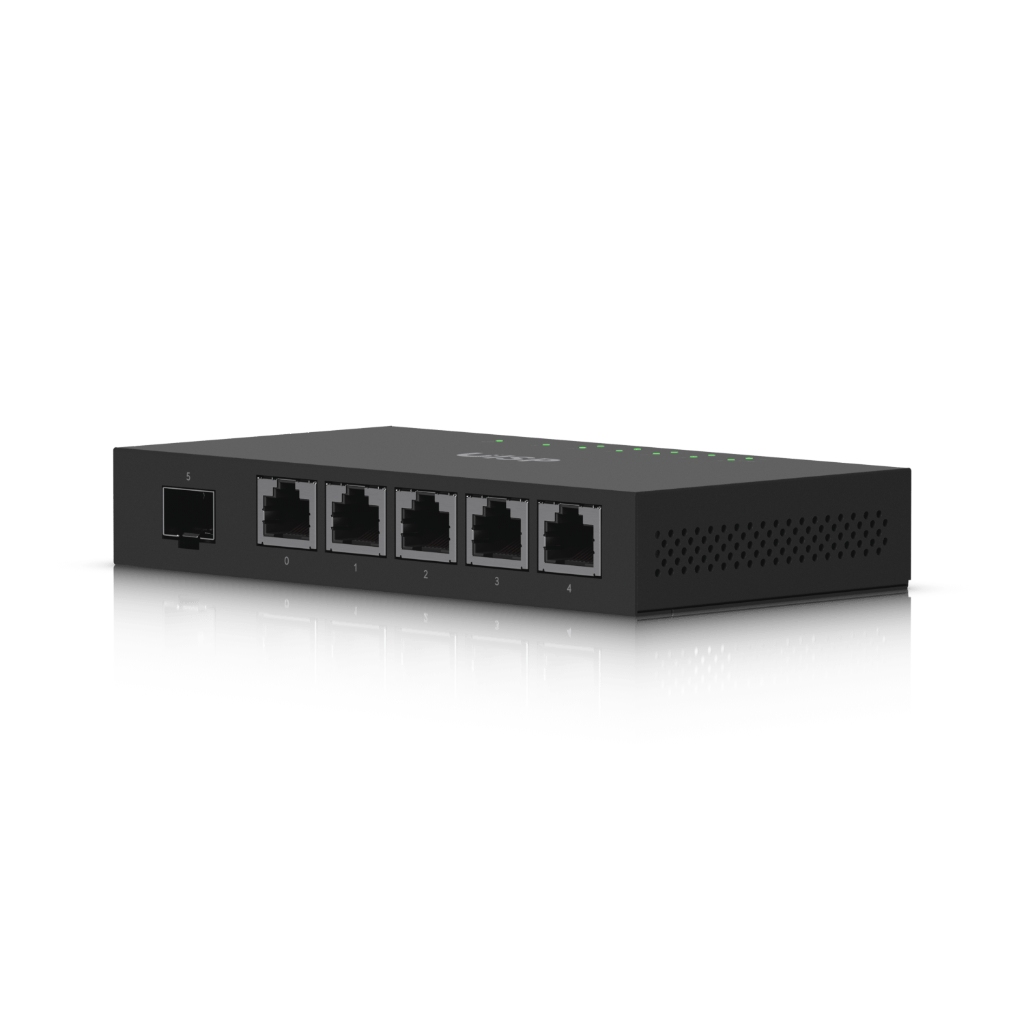 UBNT EdgeRouter X SFP (ER-X-SFP) – 5 Port Gigabit RJ45, 24V Pasif PoE ve SFP Portlu Kompakt Router