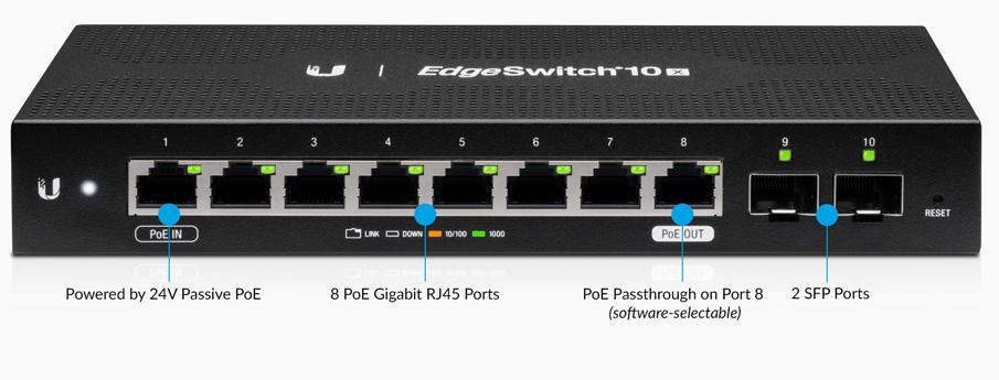 Ubnt Ubiquiti ES-10X Edgeswitch 10X Management Layer2 Switch — UBNT ES-10X — görsel 2