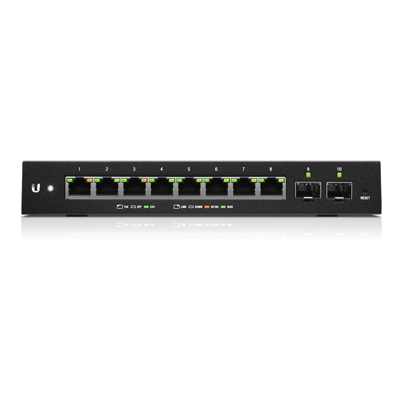UBNT-ES-10XP - UBNT Edge Switch 10XP 8 Port Gigabit POE yönetilebilir Switch — görsel 3