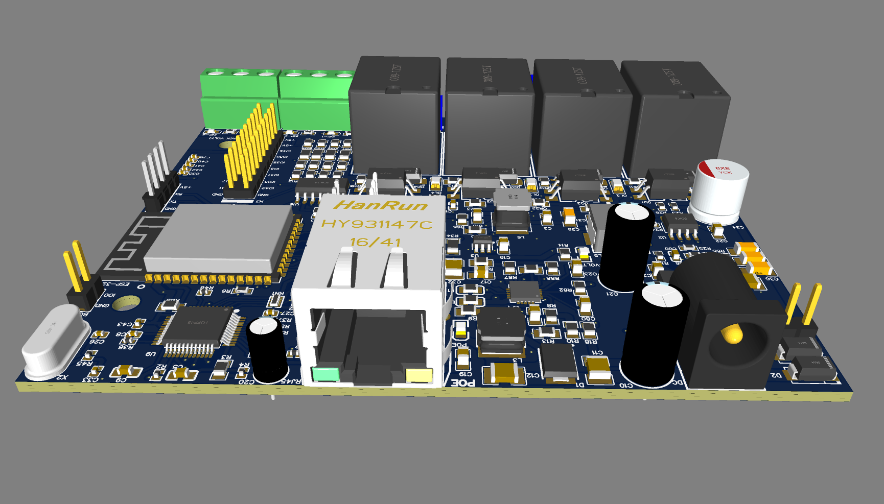 NetRelay IoT Development Board 4 Röle (PoE-Ethernet-WiFi Lan Relay) Geliştirme Kartı