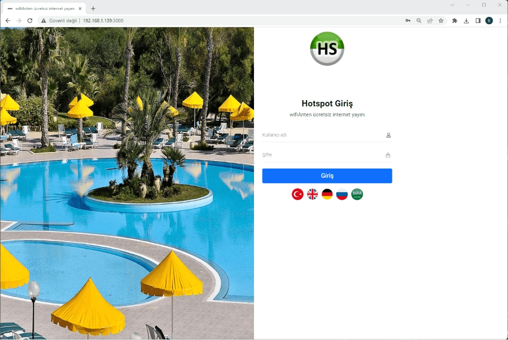 MikroTik, Grandstream, Ruijie Cloud ve UniFi Uyumlu Hotspot, Loglama Otel Otomasyon (PMS) Entegrasyon Programı — görsel 10