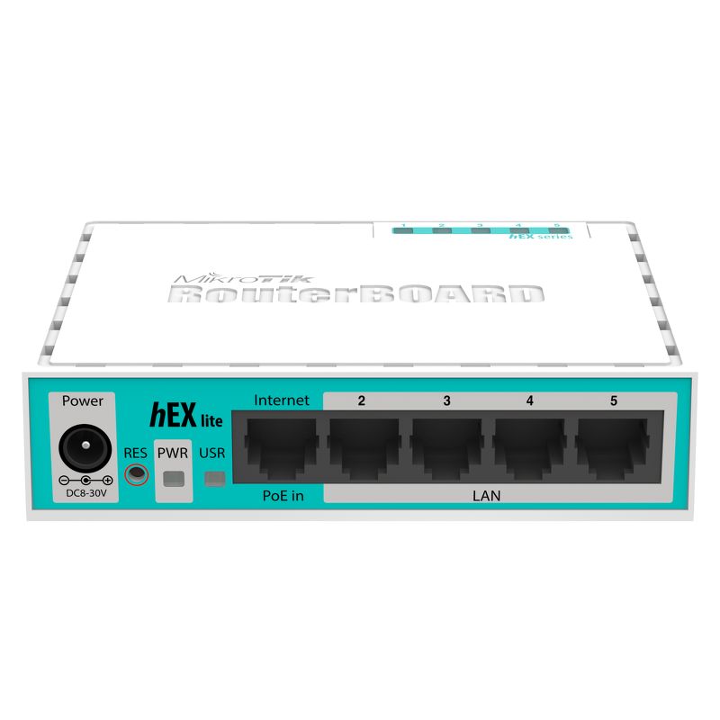 MikroTik RB750r2 - MikroTik hEX Lite 5 port L4 Soho Router