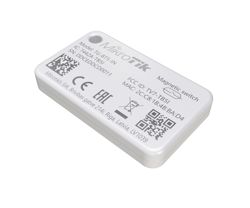 Mikrotik TG-BT5-IN | BLE 5 İç Mekân Etiket Bluetooth Tag (iBeacon, Eddystone, ±0.5 °C)