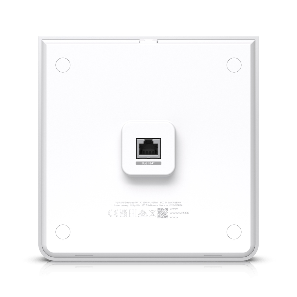 UBNT UniFi U6 Enterprise In-Wall U6-Enterprise-IW WiFi 6E 6 GHz Duvar Tipi AP – 10 Stream, 2.5 GbE, 4 Port Switch + PoE Out — görsel 5