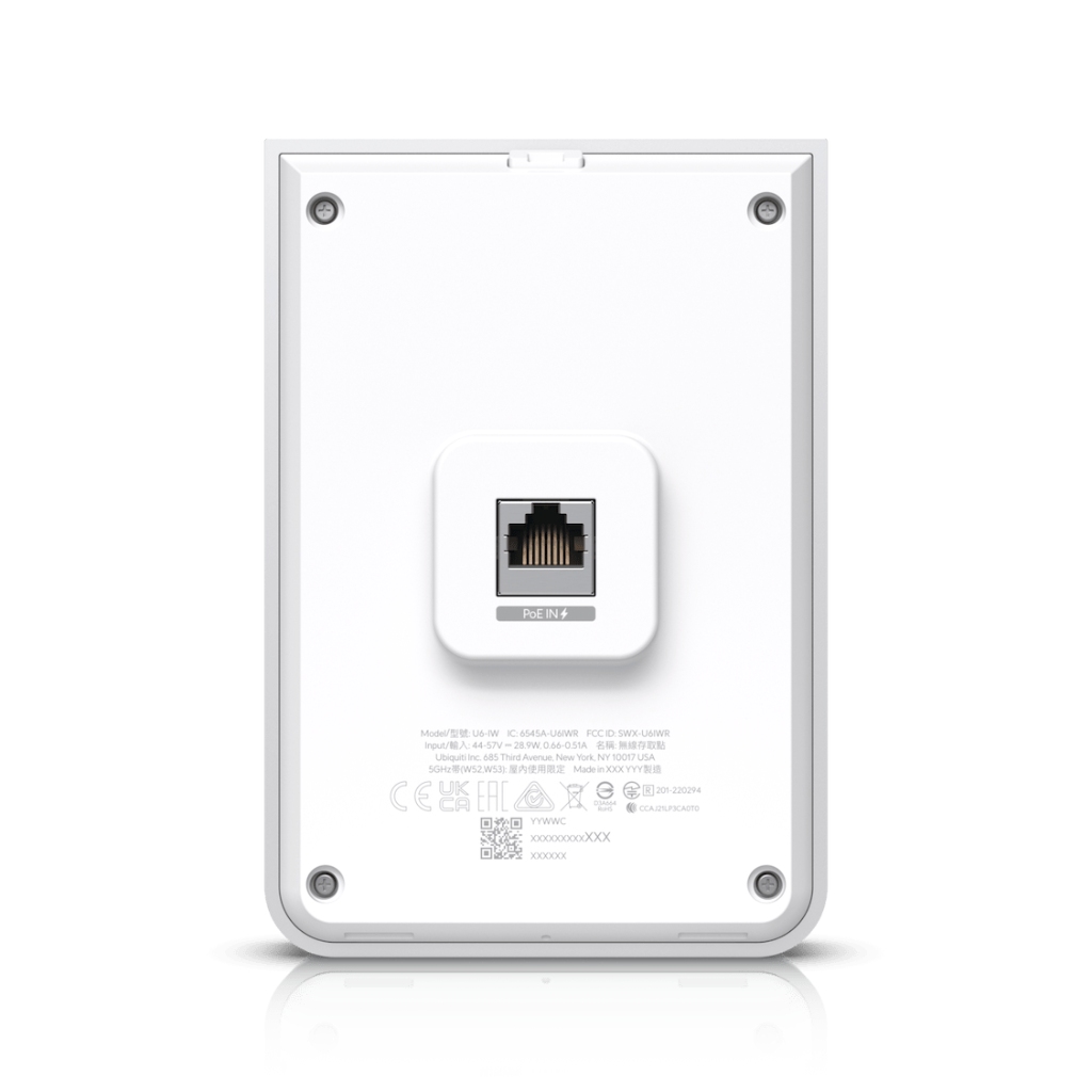 UBNT UniFi U6 In-Wall (U6-IW) WiFi 6 Duvar Tipi Access Point ve 4 Port GbE Switch, PoE Out – Otel Odası İçin İdeal — görsel 6