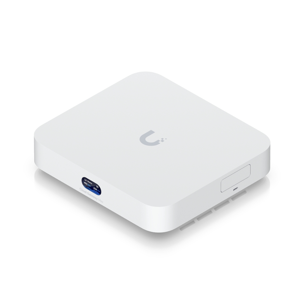 UBNT UniFi Cloud Gateway Max (UCG-Max) – 2.5G Çoklu-WAN Cloud Gateway | 2.3 Gbps IDS/IPS, 30+ UniFi Cihaz, NVMe NVR
