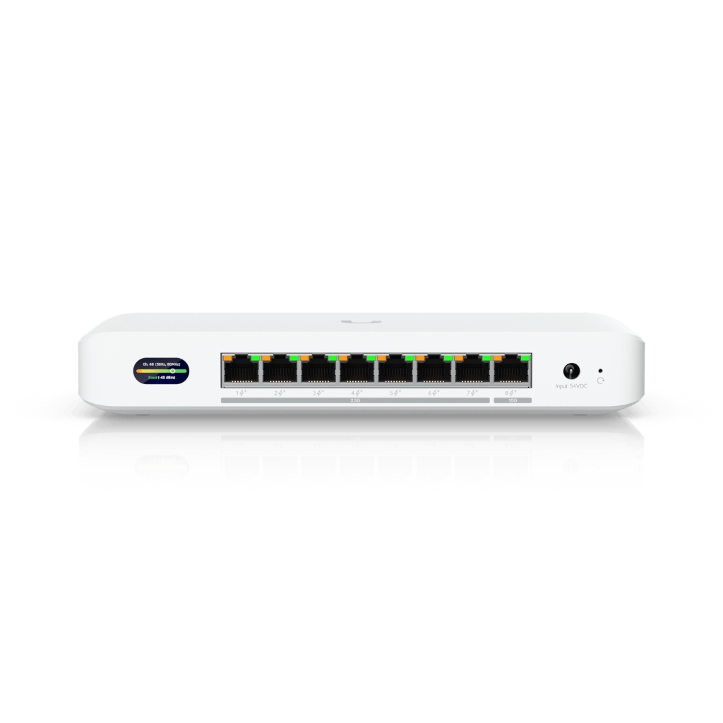 UBNT UniFi UDB-Switch - WiFi 7 Uplink’li 10GbE + 2.5GbE 8 Port PoE+ Switch, 0.96” LCM, 6 GHz Ready — görsel 4