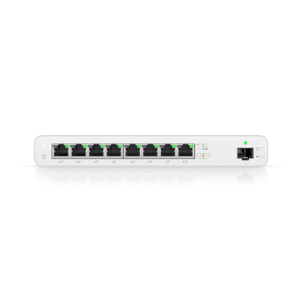 UBNT UISP-S - UISP Switch 8 Port 24V 110W PoE Yönetilebilir Switch