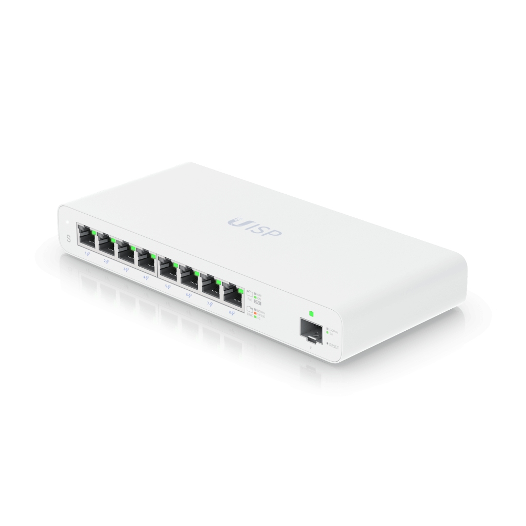 UBNT UISP-S - UISP Switch 8 Port 24V 110W PoE Yönetilebilir Switch — görsel 3
