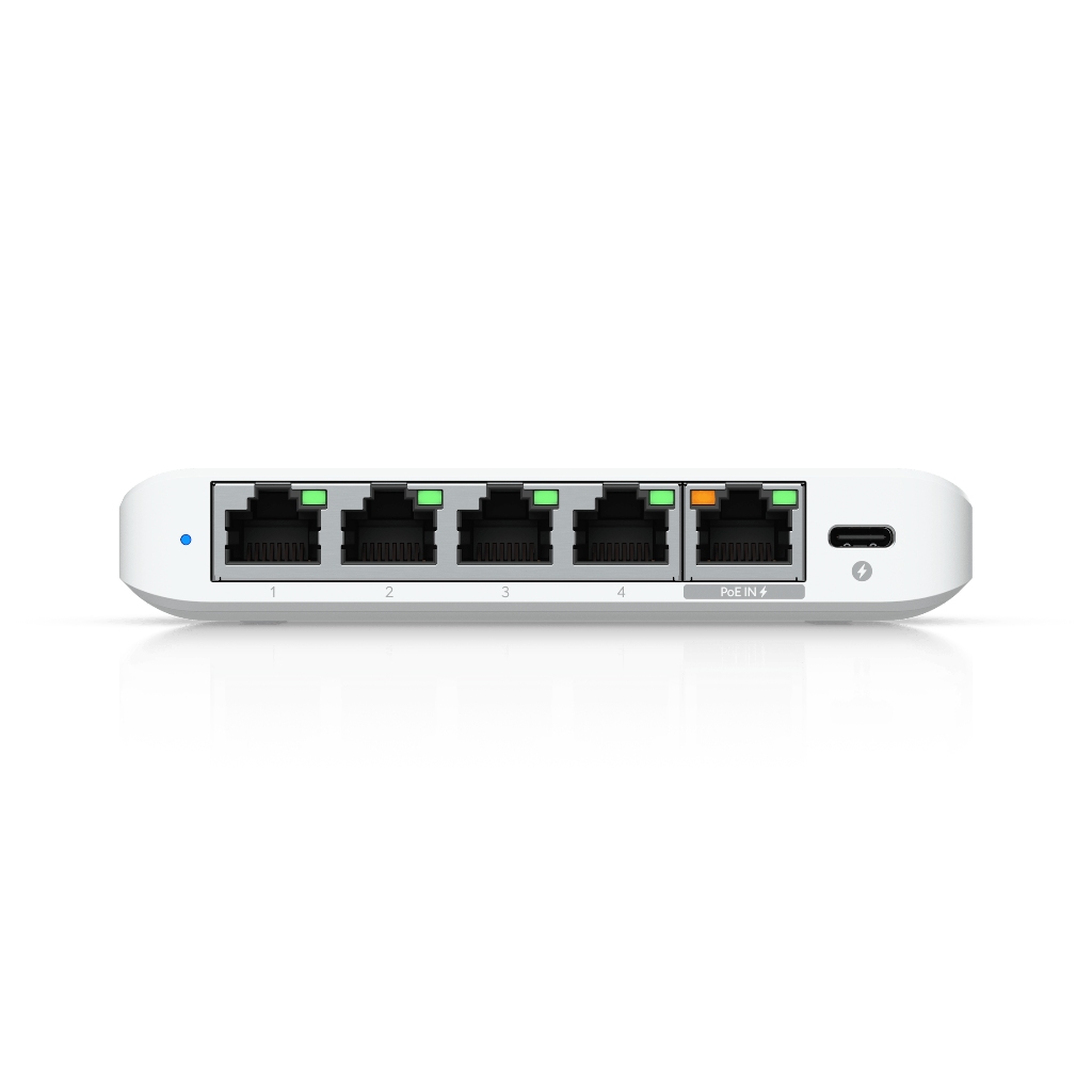 UBNT UniFi Flex Mini 2.5G (USW-Flex-2.5G-5) | 5 Port 2.5GbE, PoE ve USB-C Destekli Kompakt Switch — görsel 3
