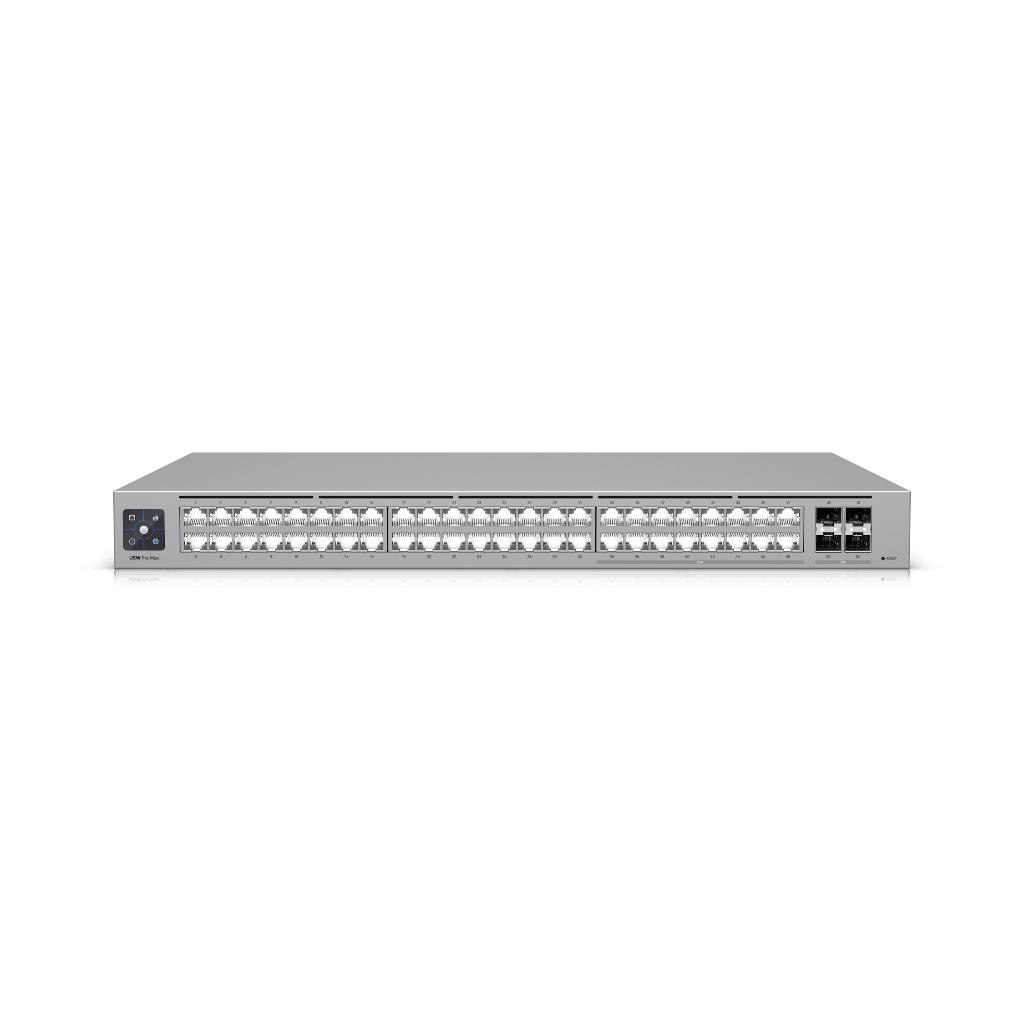 UBNT UniFi Switch Pro Max 48 (USW-Pro-Max-48) | Etherlighting™, 2.5GbE, 10G SFP+ Katman 3 Anahtar