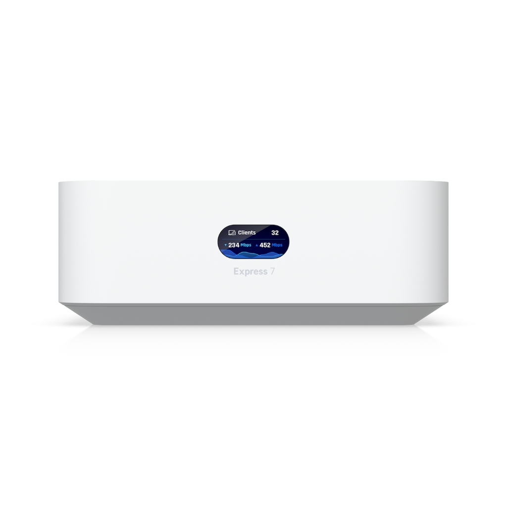 UBNT UniFi Express 7 (UX7) – WiFi 7 (6 GHz) Entegre 10G Cloud Gateway, Mesh Genişletme ve 2.3 Gbps IDS/IPS