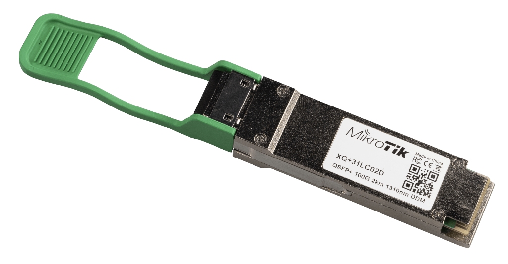 Mikrotik XQ+31LC02D, 100GBIT QSFP28 SM Fiber Modül, 2 km Menzil, Düşük Güç Tüketimi