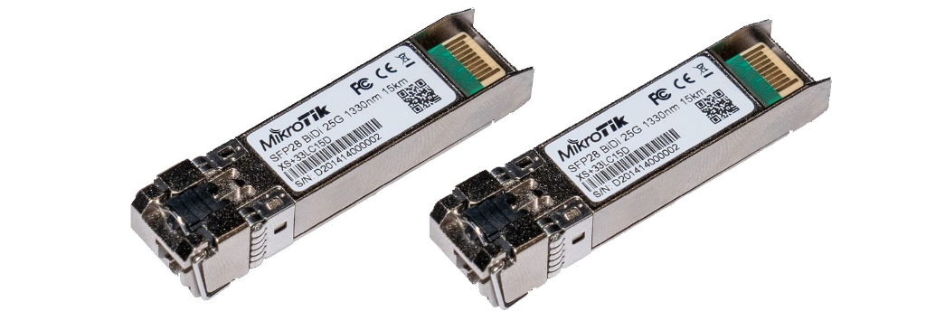Mikrotik XS+2733LC15D 15KM 25G SFP28 Fiber Modül Bi-Directional LC Konnektör